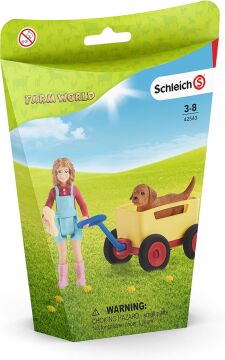 Schleich 42543 Farm World Yavru Köpek Arabası