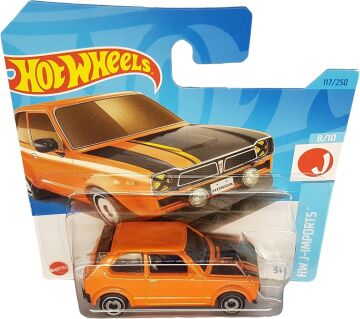 Hot Wheels - ´73 Honda Civic Custom - HW J-Imports 8/10 - HKK67 - Short Card - turuncu - Mattel 2023