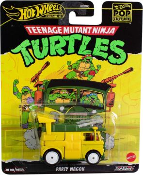 Hot Wheels Ninja Kaplumbağalar TMNT Model Parti Vagonu Cast - Ölçek 1:64 - Uzunluk 7 cm Pop Kültür HXF04