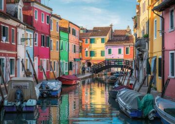 Ravensburger Yapboz 17392 Burano İtalya'da - 14 yaşından büyük çocuklar ve yetişkinler için 1000 parça yapboz, siyah
