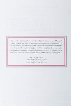 Fundamentals Of Academic English: YDS, TOEFL, IELTS, COPE ve Yeterlik Sınavları İçin Kaynak Kitap
