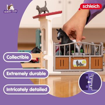 Schleich Horse Club — 34 Parça Stall Oyun Seti, Kısrak ve Tay Figürinli Kararlı Oyun Seti Uzantısı, 5 Yaş ve Üzeri Kız ve Erkek Çocuklar için Oyuncaklar