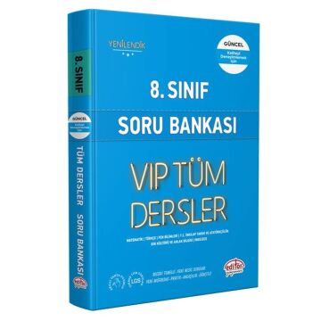Editör 8. Sınıf VIP Tüm Dersler Soru Bankası Mavi Kitap
