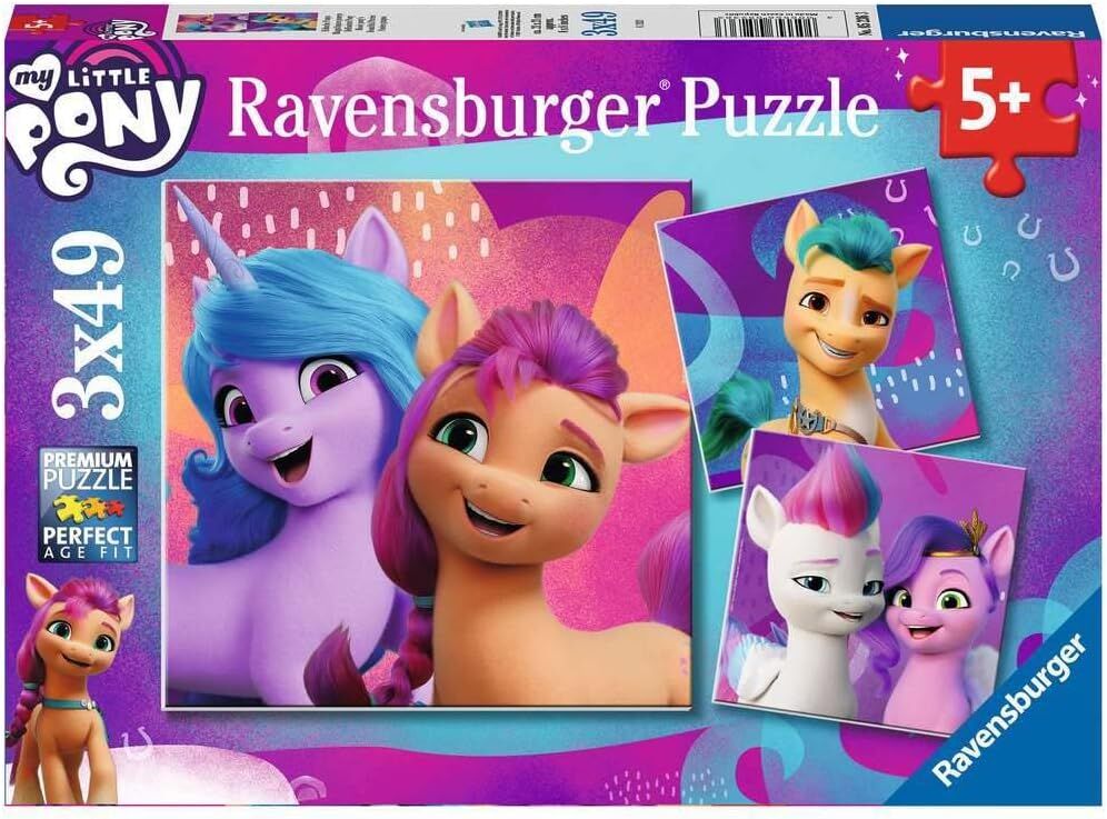 Ravensburger 52363 My Little Pony Çocuk Puzzle, 3x49 Parça, Çok Renkli