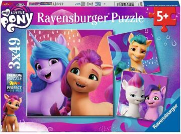 Ravensburger 52363 My Little Pony Çocuk Puzzle, 3x49 Parça, Çok Renkli