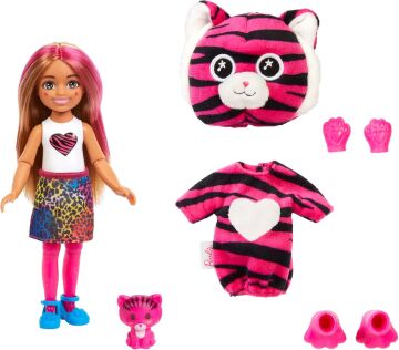Barbie Cutie Reveal Bebekler Chelsea Tropikal Orman Serisi - Kaplan, 3 yaş ve üzeri, HKR15