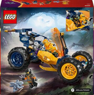 LEGO NINJAGO Arin’in Ninja Arazi Buggy Arabası 71811-7 Yaş ve Üzeri Çocuklar için 3 Ninja Minifigürü İçeren Yaratıcı Oyuncak Yapım Seti (267 Parça) NINJAGO Arinin Ninja Arazi Buggy Arabası 71811