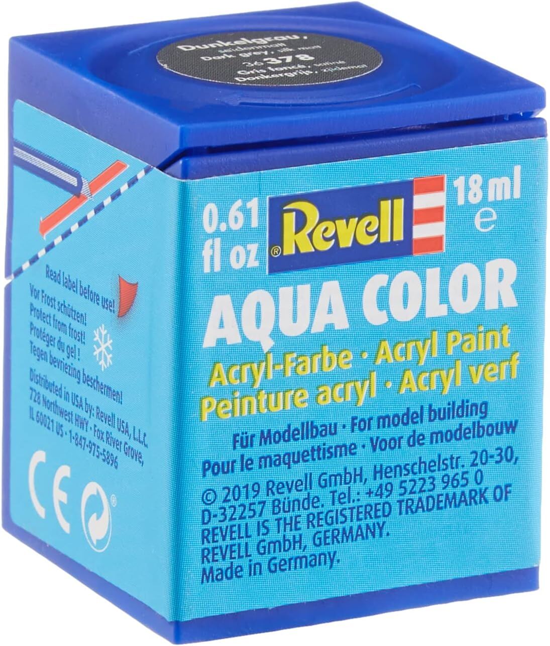 Revell - Su Bazlı Maket Boyası Koyu Gri İpek 18 Ml (36378)