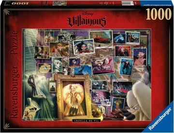 Ravensburger 168866 1000 Parçalı Puzzle Disney Villains: Cruella De Vil, Renkli