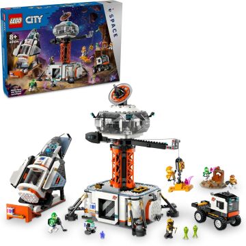 LEGO City Uzay Üssü ve Roket Fırlatma Rampası 60434-8 Yaş ve Üzeri Çocuklar için Uzay Mekiği İçeren Yaratıcı Oyuncak Yapım Seti (1422 Parça)