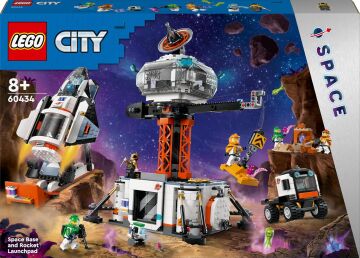 LEGO City Uzay Üssü ve Roket Fırlatma Rampası 60434-8 Yaş ve Üzeri Çocuklar için Uzay Mekiği İçeren Yaratıcı Oyuncak Yapım Seti (1422 Parça)