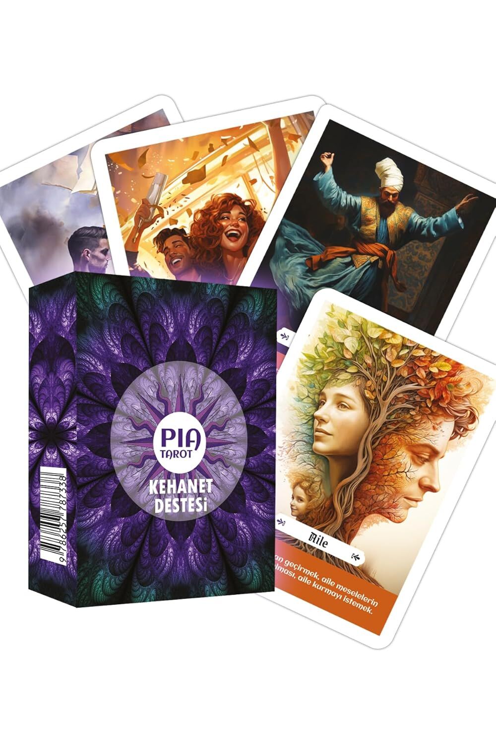 Pia Tarot Kehanet Destesi, Açıklamalı 47 Kart Kutulu Set