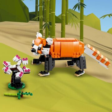 LEGO® Creator 3’ü 1 Arada Muhteşem Kaplan 31129-9 Yaş ve Üzeri Çocuklar için Kaplan, Kırmızı Panda ve Koi Balığı İçeren Oyuncak Yapım Seti (755 Parça)