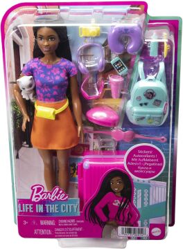 Barbie Brooklyn Seyahatte Bebeği ve Aksesuarları, 3 yaş ve üzeri, HGX55
