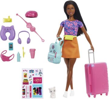 Barbie Brooklyn Seyahatte Bebeği ve Aksesuarları, 3 yaş ve üzeri, HGX55