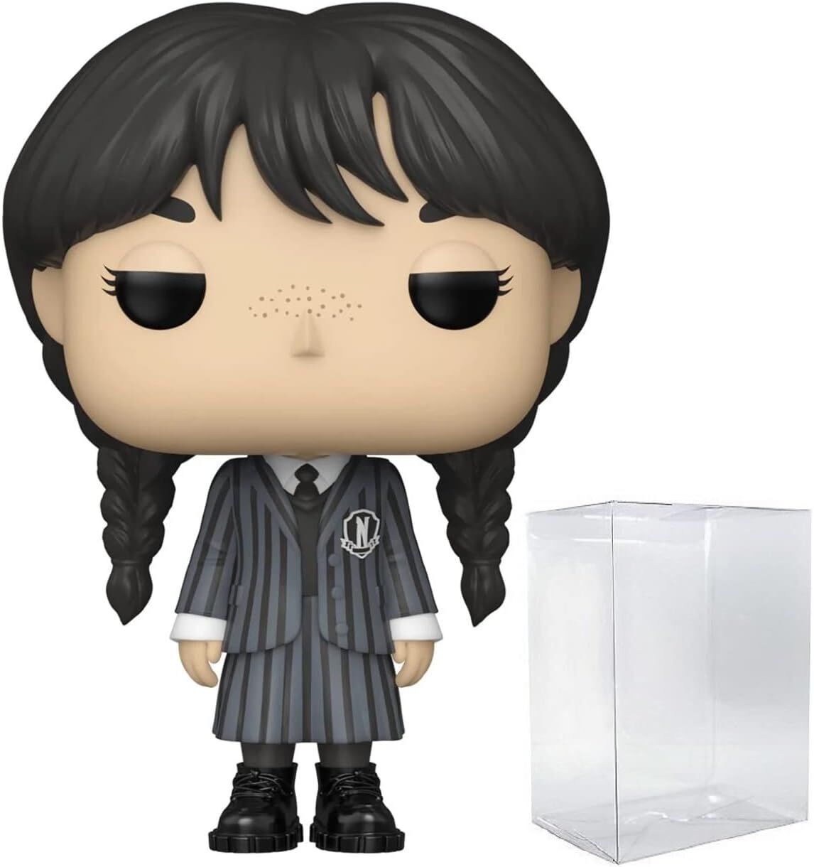 POP Wednesday - Wednesday Addams Funko Vinil Figür (Uyumlu Kutu Koruyucu Kılıf ile birlikte), Çok Renkli, 9,5 cm