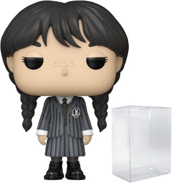 POP Wednesday - Wednesday Addams Funko Vinil Figür (Uyumlu Kutu Koruyucu Kılıf ile birlikte), Çok Renkli, 9,5 cm