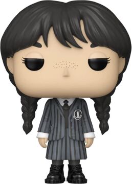 POP Wednesday - Wednesday Addams Funko Vinil Figür (Uyumlu Kutu Koruyucu Kılıf ile birlikte), Çok Renkli, 9,5 cm
