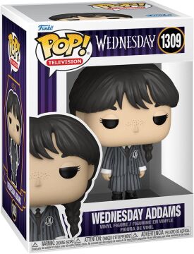 POP Wednesday - Wednesday Addams Funko Vinil Figür (Uyumlu Kutu Koruyucu Kılıf ile birlikte), Çok Renkli, 9,5 cm