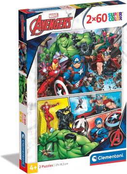 Clementoni - 2x60 Parça Puzzle - Avengers
