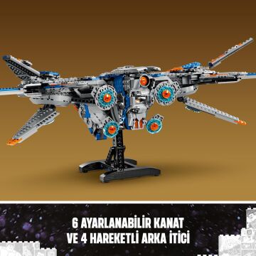 LEGO Marvel Galaksinin Koruyucuları: Milano 76286 – 12 Yaş ve Üzeri Süper Kahraman Sevenler İçin İnşa Edilebilen Uzay Gemisi Modeli İçeren Yaratıcı Yapım Seti (2090 Parça)