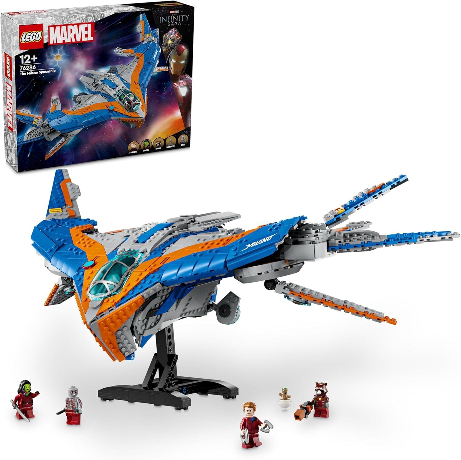LEGO Marvel Galaksinin Koruyucuları: Milano 76286 – 12 Yaş ve Üzeri Süper Kahraman Sevenler İçin İnşa Edilebilen Uzay Gemisi Modeli İçeren Yaratıcı Yapım Seti (2090 Parça)