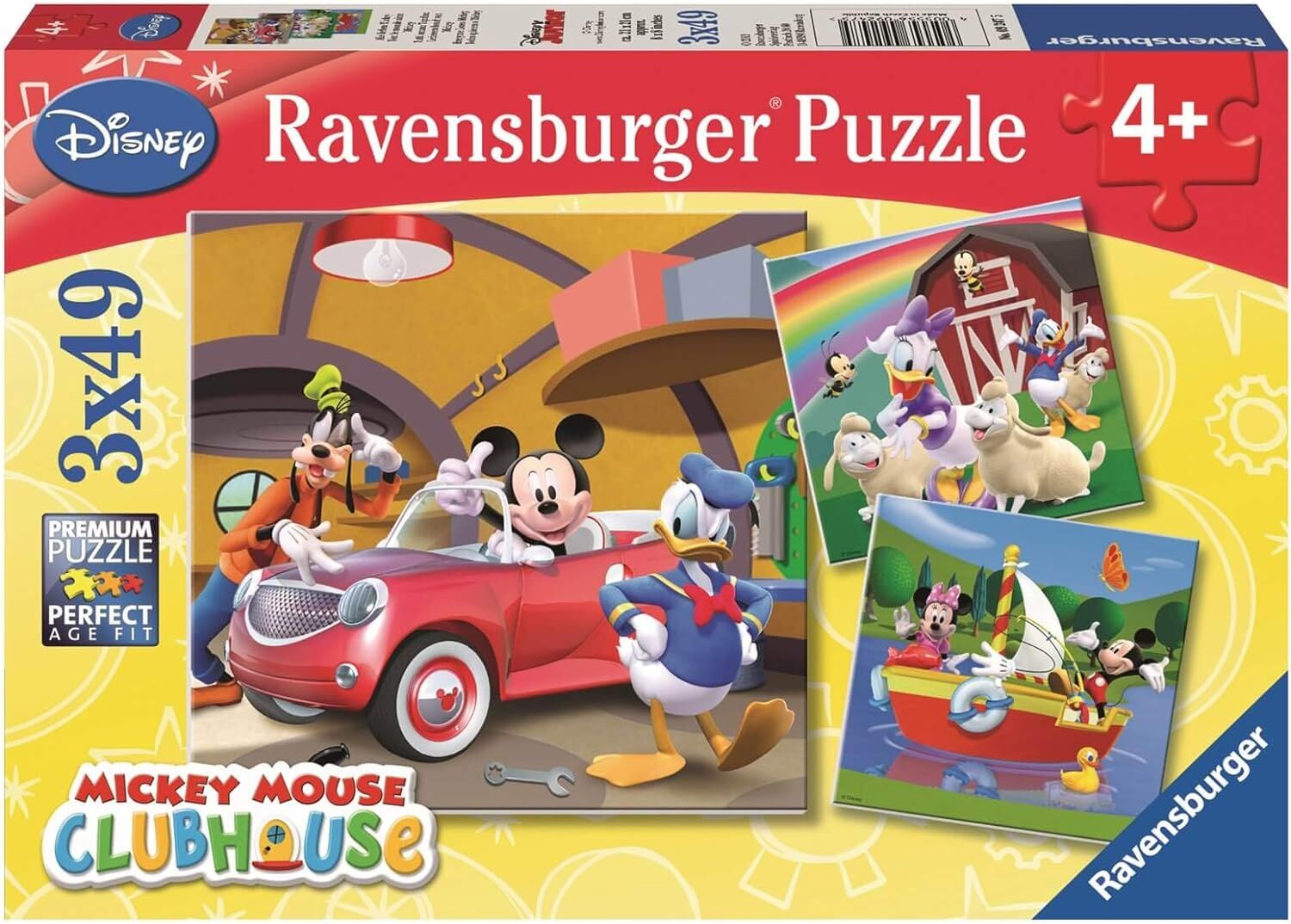 Ravensburger (92475) 3 X 49 Parça Puzzle Wd, Mickey Club House