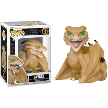POP House of Dragon - Syrax Funko Vinil Figür (Uyumlu Kutu Koruyucu Kılıf ile Paketlenmiştir), Çok Renkli, 9,5 cm