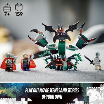 LEGO Marvel Yeni Asgard’a Saldırı 76207 - 7 Yaş ve Üzeri için 2 Minifigürlü Oyuncak Yapım Seti (159 Parça)