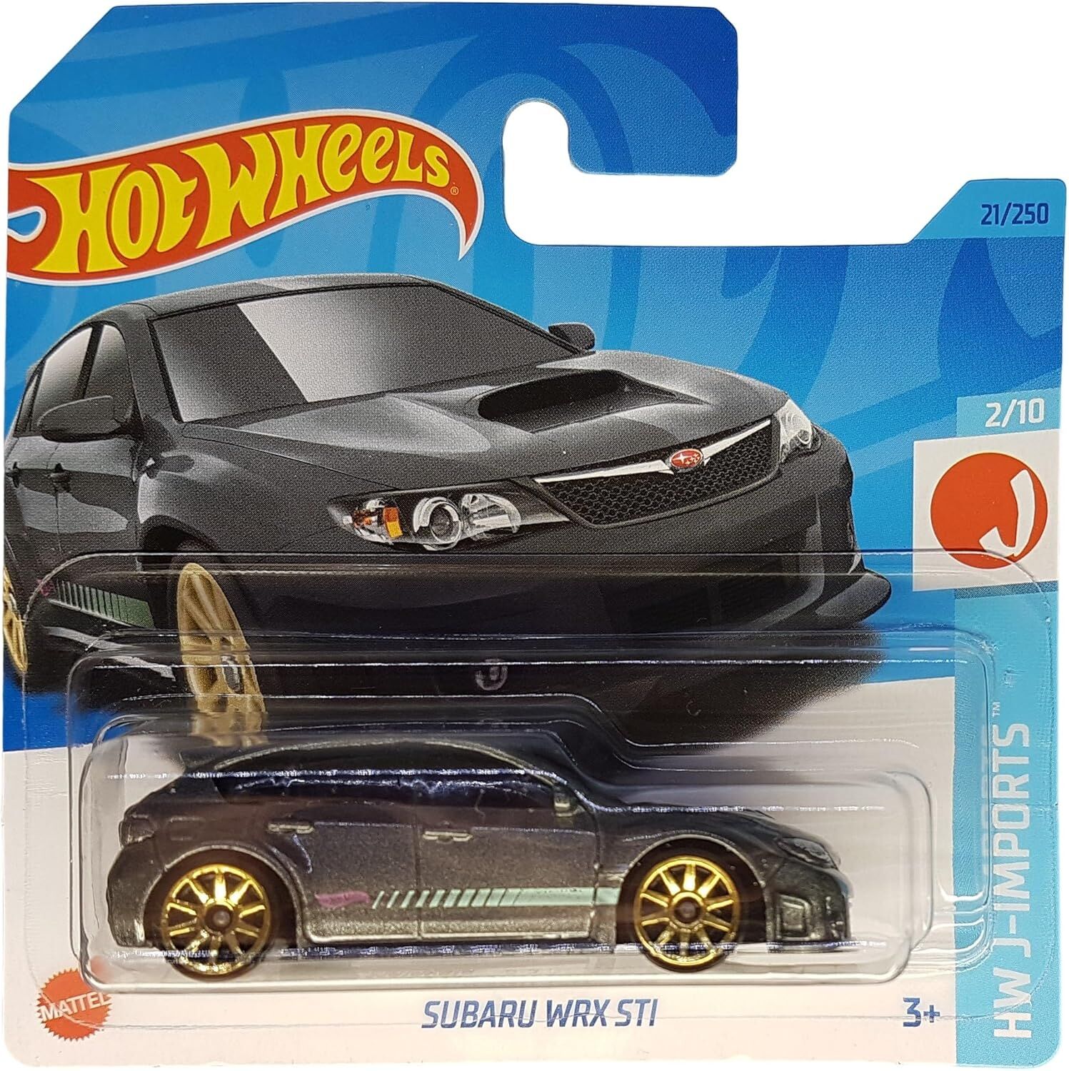 Hot Wheels - Subaru WXR STI - HW J-Imports 2/10 - HKK63 - Kısa Kart - Gri Metalik - Mattel 2023