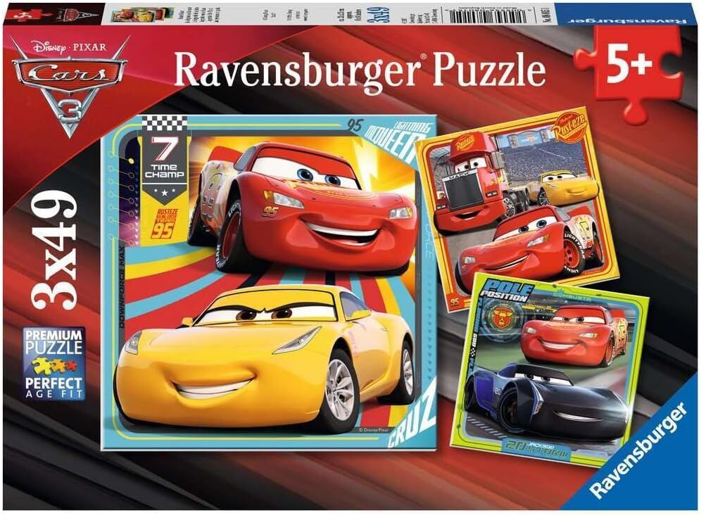 Ravensburger (80151) 3 X 49 Parça Puzzle Wd, Cars3