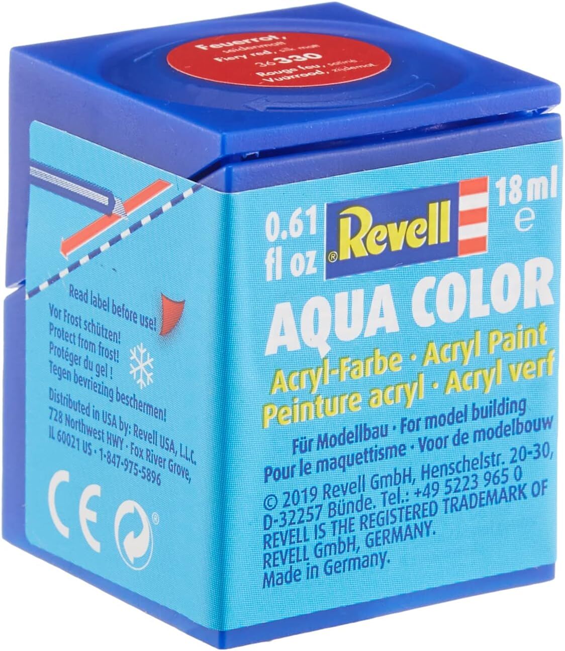 Revell - Su Bazlı Maket Boyası Ateş Kırmızısı İpek 18 Ml (36330)