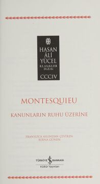 Kanunların Ruhu Üzerine: Hasan Ali Yücel Klasikler Dizisi