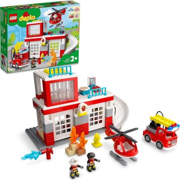 LEGO® DUPLO® Kurtarma İtfaiye Merkezi ve Helikopter 10970 - Çocuklar İçin Yaratıcı Oyuncak Yapım Seti (117 Parça)