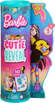 Barbie Cutie Reveal Bebekler Tropikal Orman Serisi - Tukan, 3 yaş ve üzeri, HKR00