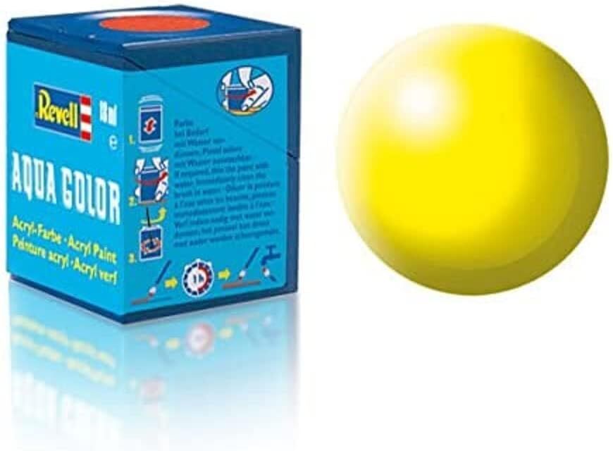 Revell - Su Bazlı Maket Boyası Berrak Sarı İpek 18 Ml (36312)