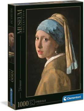 Clementoni - 1000 Parça Museum Collection Yetişkin Puzzle - Vermeer “Girl With A Pearl Earring”