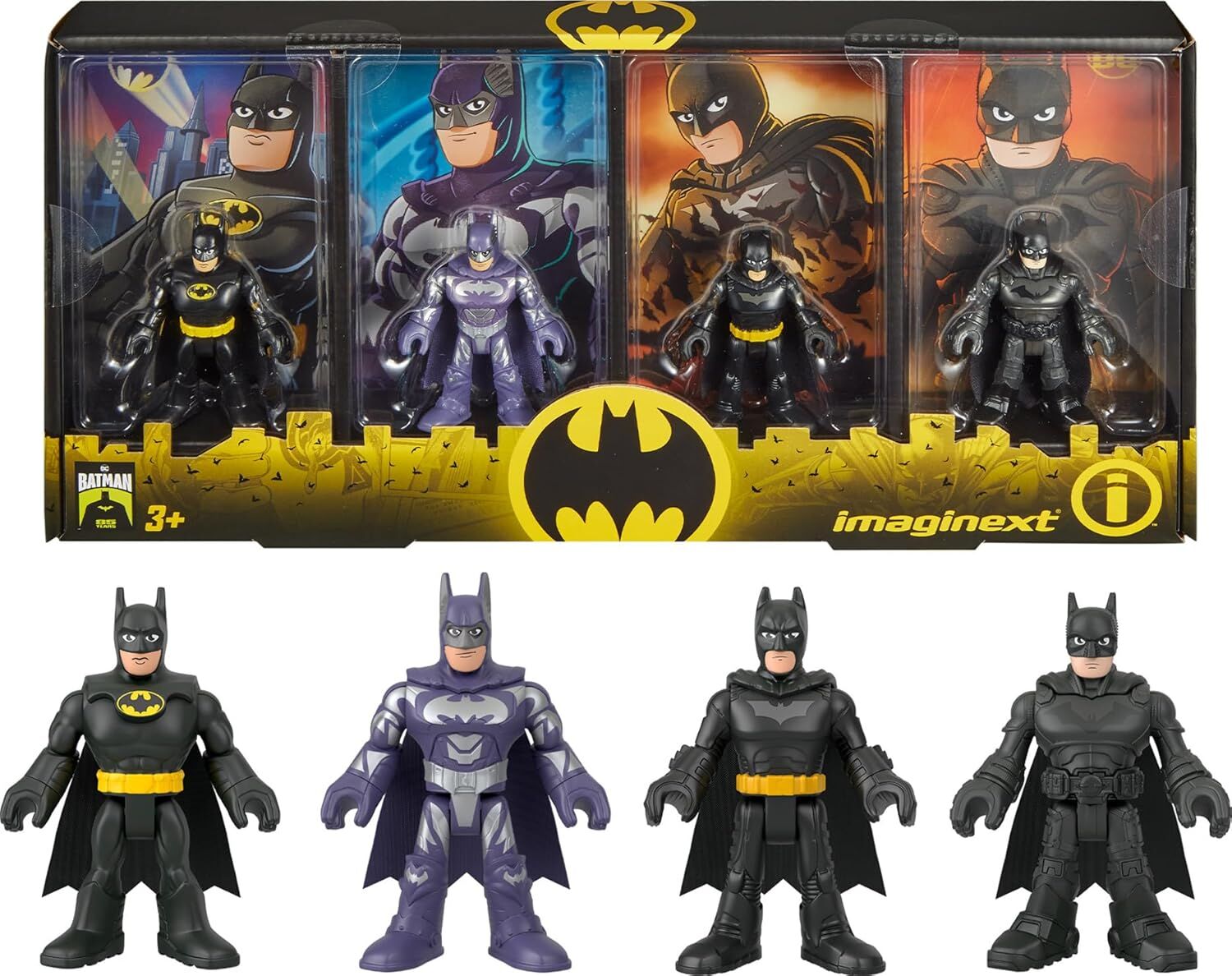 Fisher-Price Imaginext DC Süper Arkadaşlar Batman Oyuncakları 85. Yıl Dönümü Hatıra Seti, 3 Yaş ve Üzeri Hayranlar için Film Tarzlı
