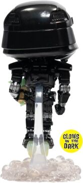 Star Wars: The Mandalorian - Dark Trooper Holding Grogu [The Child] Glow-in-The-Dark Exclusive Funko Pop! Vinil Figür (Uyumlu Pop Box Koruyucu Kılıf ile birlikte)