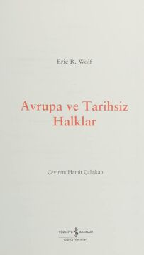 Avrupa ve Tarihsiz Halklar (Ciltli)