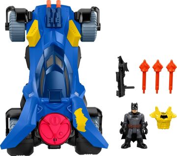 Imaginext DC Super Friends Delüks Batmobil, Batman Aksiyon Figürü ve 3 Adet Fırlatıcılı DHT64