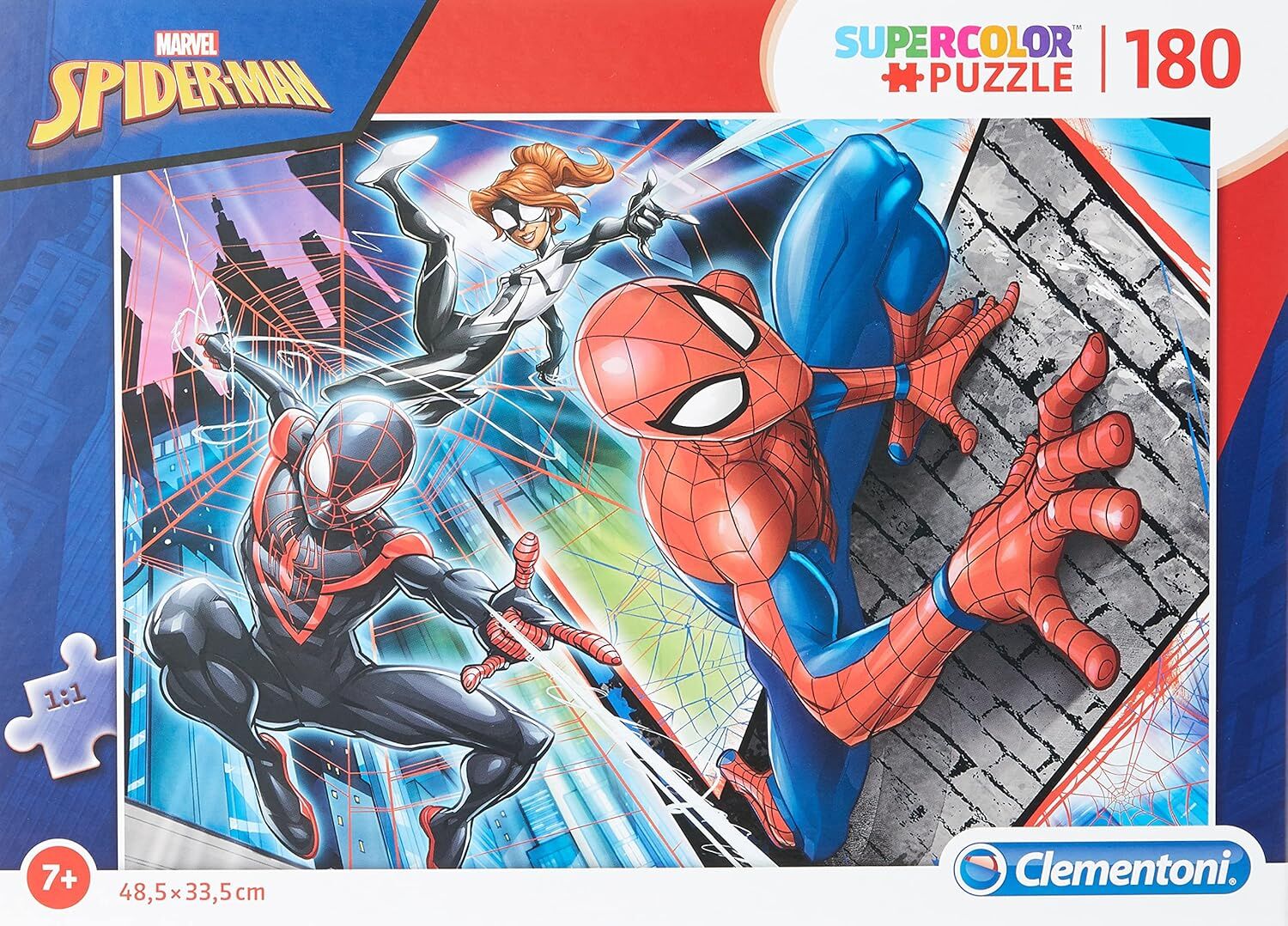 Clementoni - 29293 Çocuklar için Supercolor Puzzle Man 180 Parça Yapboz