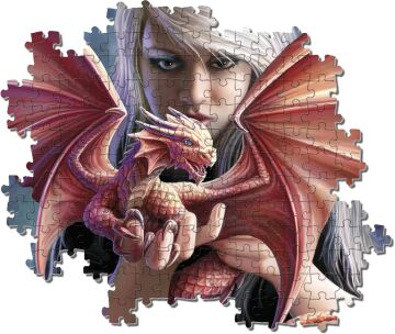 Clementoni - 1000 Parça Anne Stokes Yetişkin Puzzle - Dragonkin - 39640