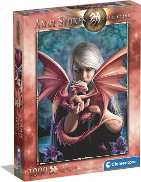 Clementoni - 1000 Parça Anne Stokes Yetişkin Puzzle - Dragonkin - 39640