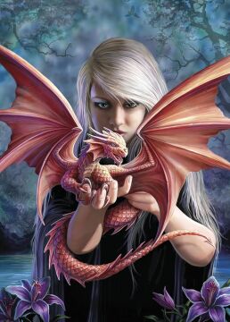 Clementoni - 1000 Parça Anne Stokes Yetişkin Puzzle - Dragonkin - 39640