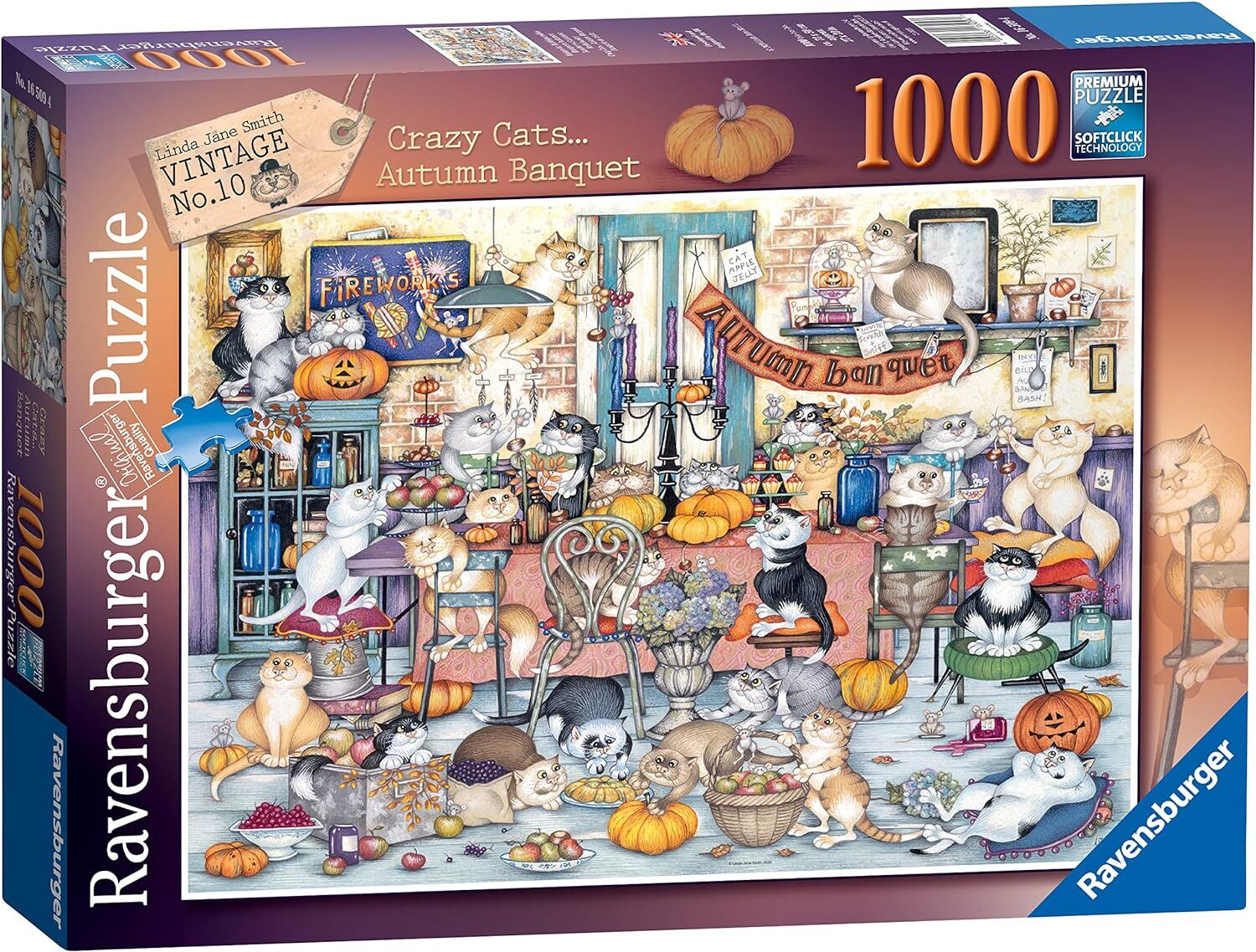Ravensburger 1000p Puz Çılgın Kediler Yapboz