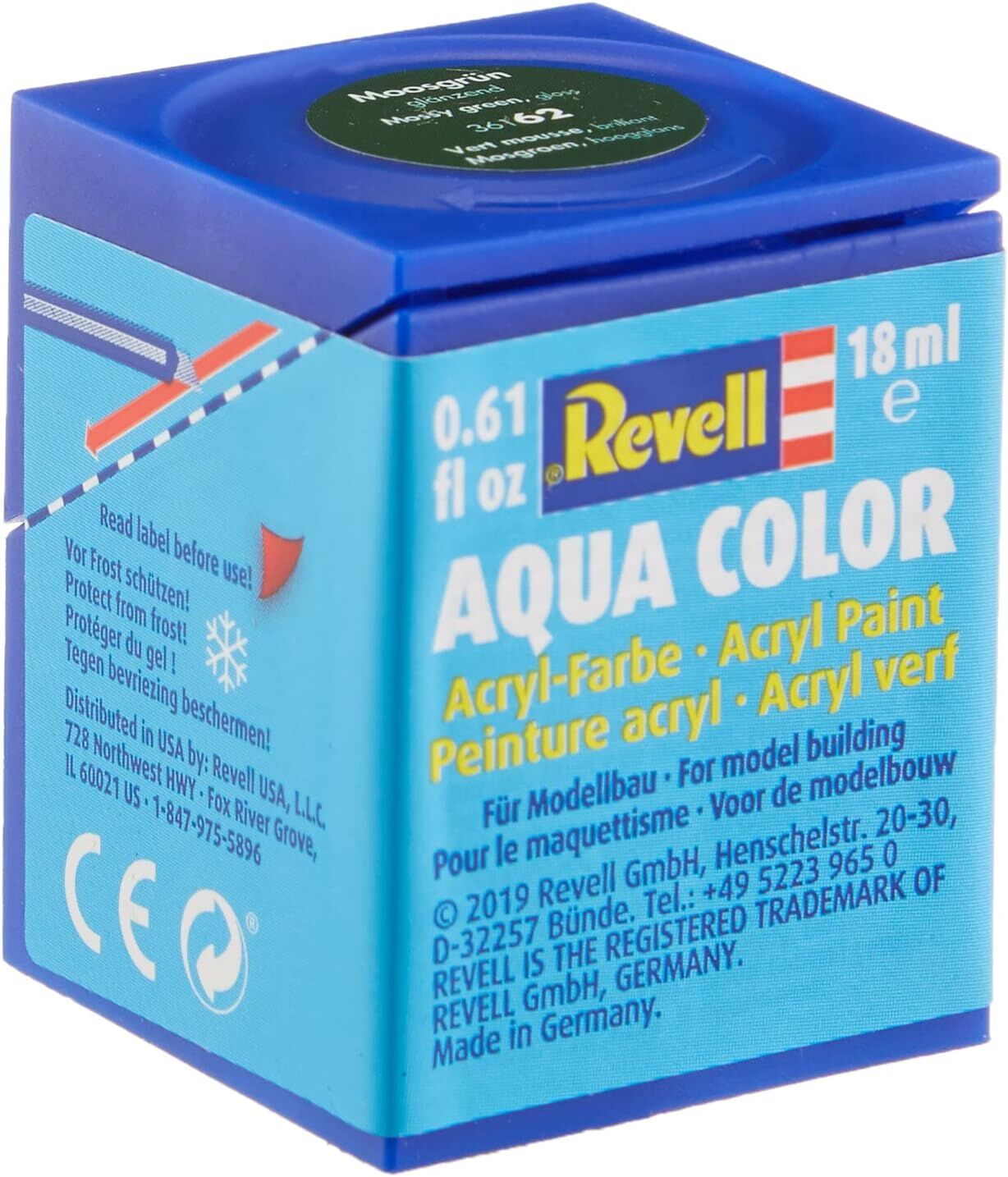 Revell - Su Bazlı Maket Boyası Deniz Yeşili Parlak 18 Ml (36162)