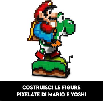 LEGO Super Mario Super Mario World: Mario ve Yoshi 71438 - Yetişkinler için Sergilenebilir Koleksiyonluk Yapım Seti (1215 Parça)