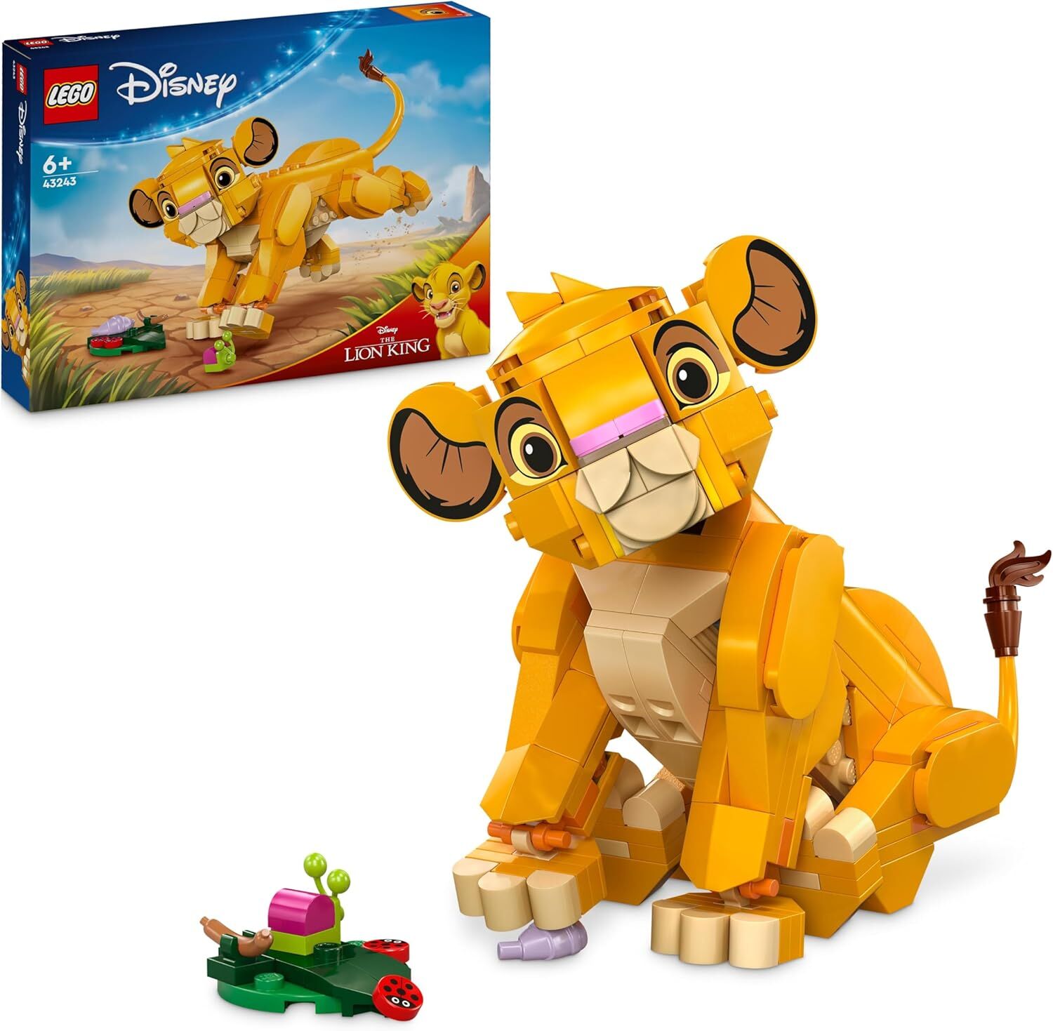 LEGO ǀ Disney Yavru Aslan Kral Simba 43243, 6 Yaş ve Üzeri Çocuklar İçin İnşa Edilebilen Yaratıcı Oyuncak Yapım Seti (222 Parça)