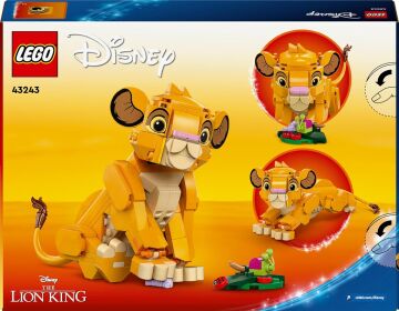LEGO ǀ Disney Yavru Aslan Kral Simba 43243, 6 Yaş ve Üzeri Çocuklar İçin İnşa Edilebilen Yaratıcı Oyuncak Yapım Seti (222 Parça)